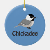 Niedlicher Chickadee Keramikornament (Hinten)