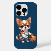Niedlicher Chihuahua Basketballsport Case-Mate iPhone Hülle (Rückseite)