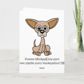 Niedlicher Chihuahua-Cartoon 1 Karte (Rückseite)