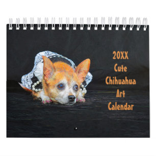 Niedlicher Chihuahua Dog Art Design 2022 Monatlich Kalender