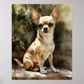 Niedlicher Chihuahua Dog Art Print Poster (Vorne)