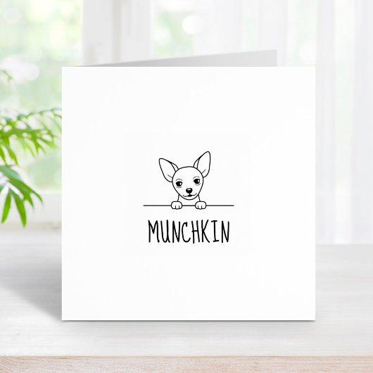 Niedlicher Chihuahua-Dog-Individuelle Name Gummistempel