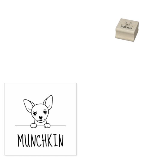 Niedlicher Chihuahua-Dog-Individuelle Name Gummistempel (Stempel)