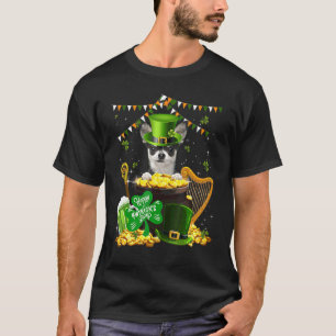 Niedlicher Chihuahua Dog Kleeblatt St Patricks Day T-Shirt