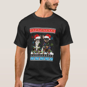 Niedlicher Chihuahua Dog Rentier Weihnachten Ugly T-Shirt
