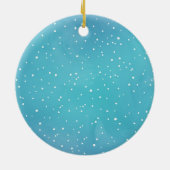 Niedlicher Chihuahua Dog Schneewein Keramik Ornament (Hinten)