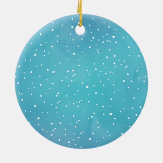 Niedlicher Chihuahua Dog Schneewein Keramik Ornament (Hinten)