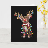 Niedlicher Chihuahua Dog Weihnachtsgeschenke Karte (Gelbe Blume)