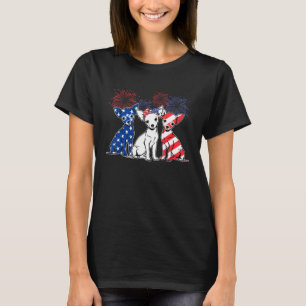 Niedlicher Chihuahua Hund Amerikanische Flagge 4. T-Shirt