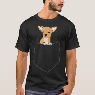 Niedlicher Chihuahua-Hund in Pocket Funny Chihuahu T-Shirt