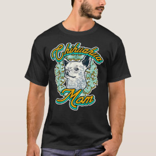 Niedlicher Chihuahua Hund Mama Vintag Retro Tattoo T-Shirt