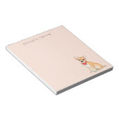 Niedlicher Chihuahua-Hund Pink Notepad Notizblock (angewinkelt)