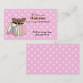 Niedlicher Chihuahua in einer Telefonnummerkarte (Vorne/Hinten)