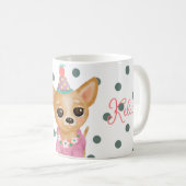 Niedlicher Chihuahua-Kaffee/heiße Schokolade-Tasse Kaffeetasse (VorderseiteRechts)
