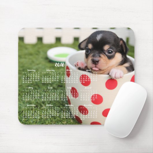 Niedlicher Chihuahua-Kalender 2018 Mauszeiger Mousepad (Mit Mouse)
