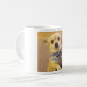 Niedlicher Chihuahua Personalisierter Haustier Kaffeetasse (Vorderseite Links)