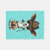 Niedlicher Chihuahua-Welpen-Zombie-Jäger Fleecedecke (Vorderseite (Horizontal))