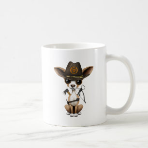 Niedlicher Chihuahua-Welpen-Zombie-Jäger Kaffeetasse