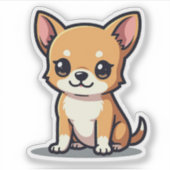 Niedlicher Chihuahua-Welpensticker - Big Eyes Aufkleber (Vorderseite)