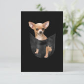 Niedlicher Chihuahua zu Weihnachten in der Tasche RSVP Karte (Stehend Vorderseite)