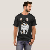 Niedlicher Chihuahua zu Weihnachten in der Tasche T-Shirt (Vorne ganz)