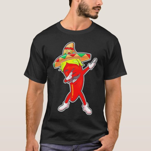 Niedlicher Chili Dabbing Pepper Mexican Hot Jalape T-Shirt (Vorderseite)