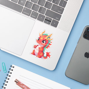 Niedlicher chinesischer Drache Aufkleber