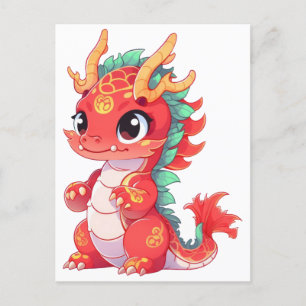 Niedlicher chinesischer Drache Postkarte