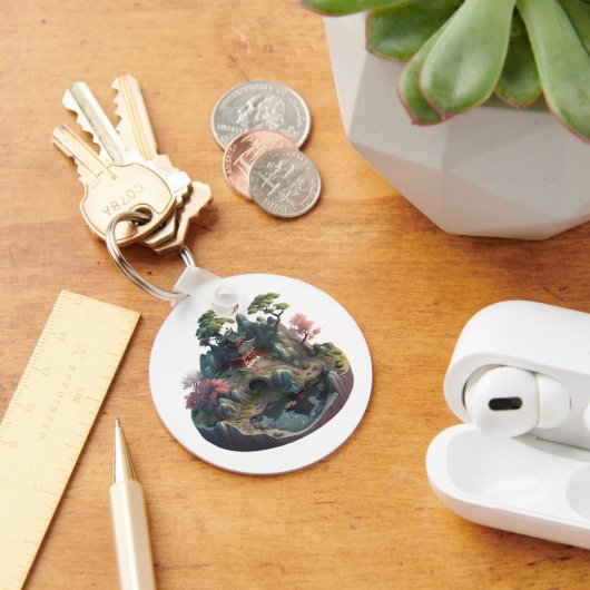 Niedlicher chinesischer Fantasie 3D Landscape Circ Schlüsselanhänger (Schreibtisch)