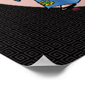 Niedlicher chinesischer Gott der Bildung Poster (Ecke)