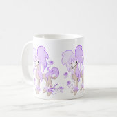 Niedlicher chinesischer Lavendel mit Haube Kaffeetasse (Vorderseite Links)