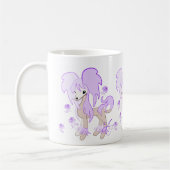 Niedlicher chinesischer Lavendel mit Haube Kaffeetasse (Links)