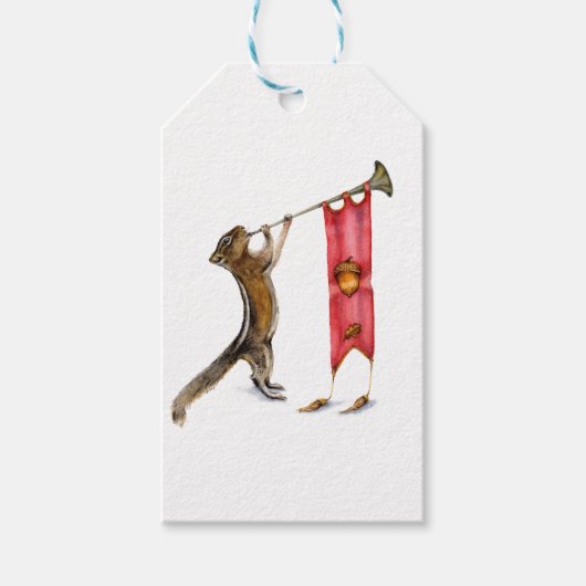 Niedlicher Chipmunk-Ansager Geschenkanhänger (Vorderseite)