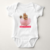 Niedlicher Chipmunk Ballerina in Tutu im Dance Stu Baby Strampler (Vorderseite)