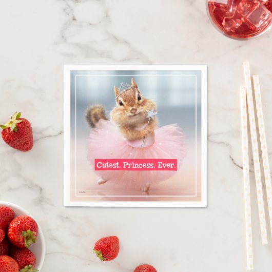Niedlicher Chipmunk Ballerina in Tutu im Dance Stu Serviette (Beispiel)