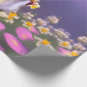 Niedlicher Chipmunk in Blume Geschenkpapier (Ecke)