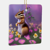 Niedlicher Chipmunk in Blume Keramikornament (Rechts)