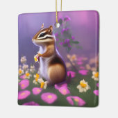 Niedlicher Chipmunk in Blume Keramikornament (Links)