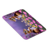 Niedlicher Chipmunk in Blume Magnet (Rechte Seite)