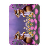 Niedlicher Chipmunk in Blume Magnet (Vertikal)