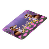 Niedlicher Chipmunk in Blume Magnet (Linke Seite)