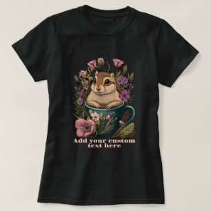 Niedlicher Chipmunk in einer Cup-Wildblume, Chipmu T-Shirt