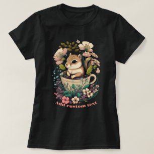 Niedlicher Chipmunk in einer Cup-Wildblume, Chipmu T-Shirt