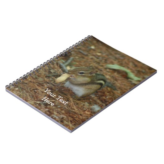 Niedlicher Chipmunk mit Nut Animal Notebook Notizblock (Linke Seite)