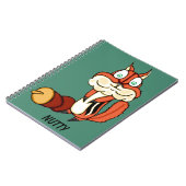 Niedlicher Chipmunk mit Nuts Notizblock (Linke Seite)