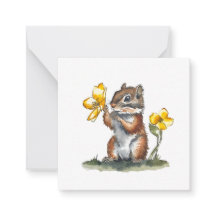 Niedlicher Chipmunk Postkartenstil