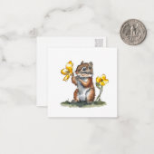 Niedlicher Chipmunk Postkartenstil Mitteilungskarte (Vorderseite/Rückseite Beispiel)