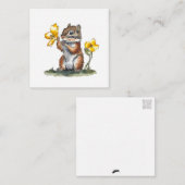 Niedlicher Chipmunk Postkartenstil Mitteilungskarte (Vorne/Hinten)