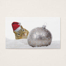 Niedlicher Chipmunk Silver und Schnee Weihnachtsfe