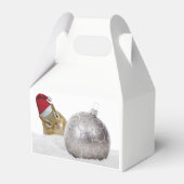 Niedlicher Chipmunk Silver und Schnee Weihnachtsfe Geschenkschachtel (Vorderseite)
